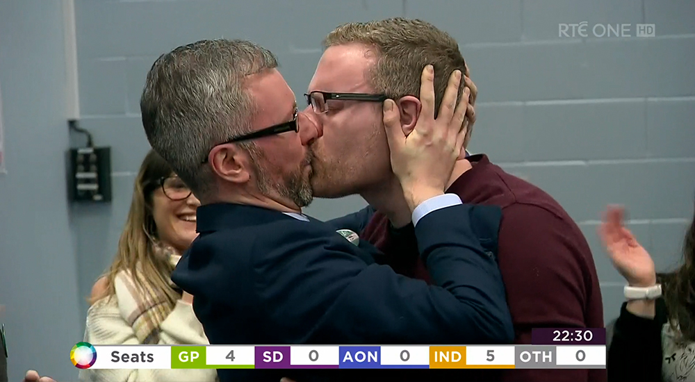 Gay Green Party Roderic O'Gorman kiss