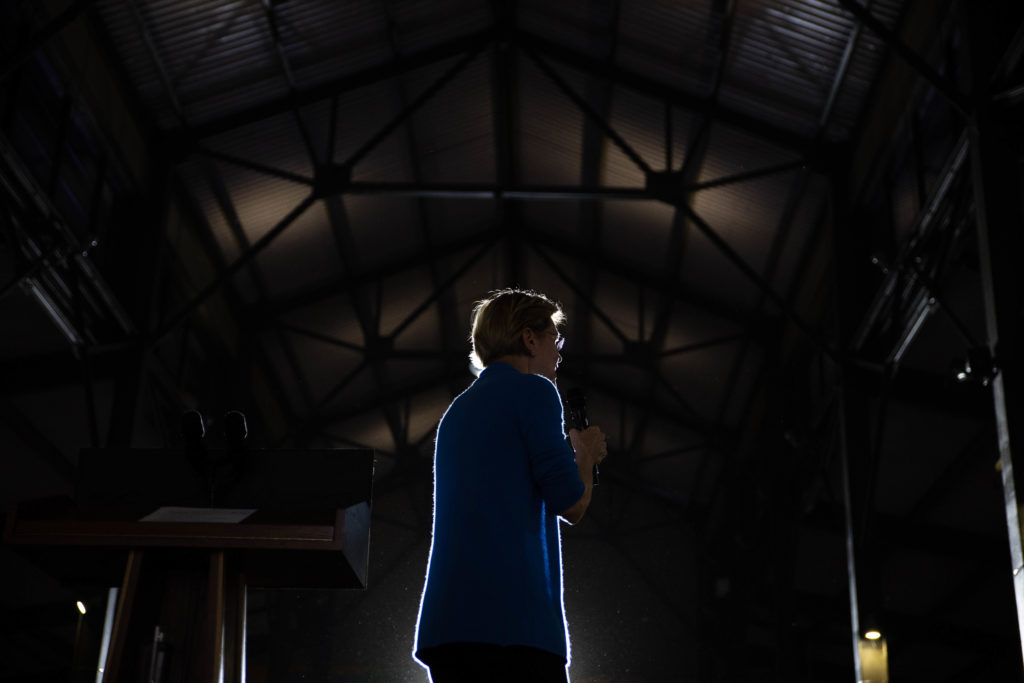 Elizabeth Warren sent jolts of electricity through the progressive elite, but her campaign failed attract working-class and ethnically diverse voters. (Megan Jelinger / Echoes Wire/Barcroft Media via Getty Images)