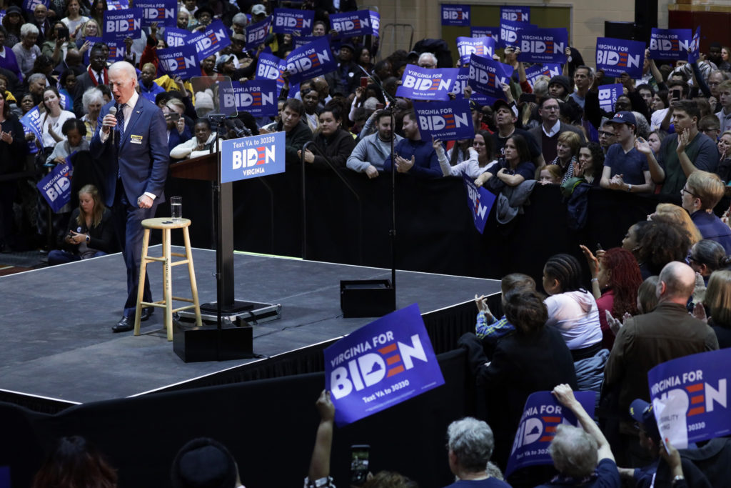 Democratic presidential contender Joe Biden surged in the crucial South Carolina vote. (Alex Wong/Getty Images)