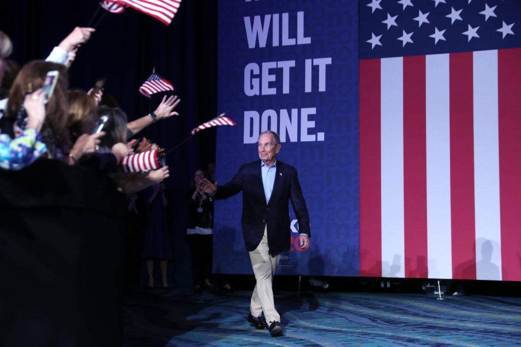 Michael Bloomberg, political analysts have said, splintered much of the moderate Democratic voting bloc. (Joe Raedle/Getty Images)