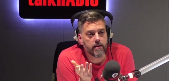 Iain Lee in the talkRadio booth