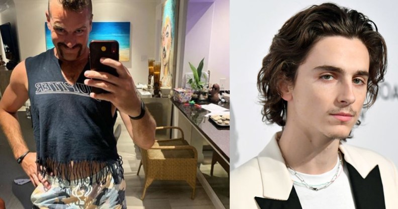 Timothée Chalamet reacts in the best way to Armie Hammer makeover