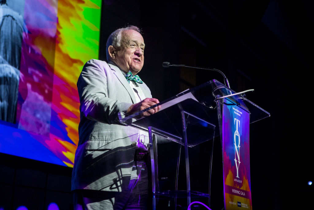 Leslie Jordan speaks at The Actor's Fund 23rd Annual Tony Awards Viewing Gala at Skirball Cultural Center on June 09, 2019 in Los Angeles, California