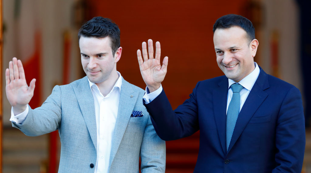 Taoiseach of Ireland Leo Varadkar and his partner Matthew Barrett 