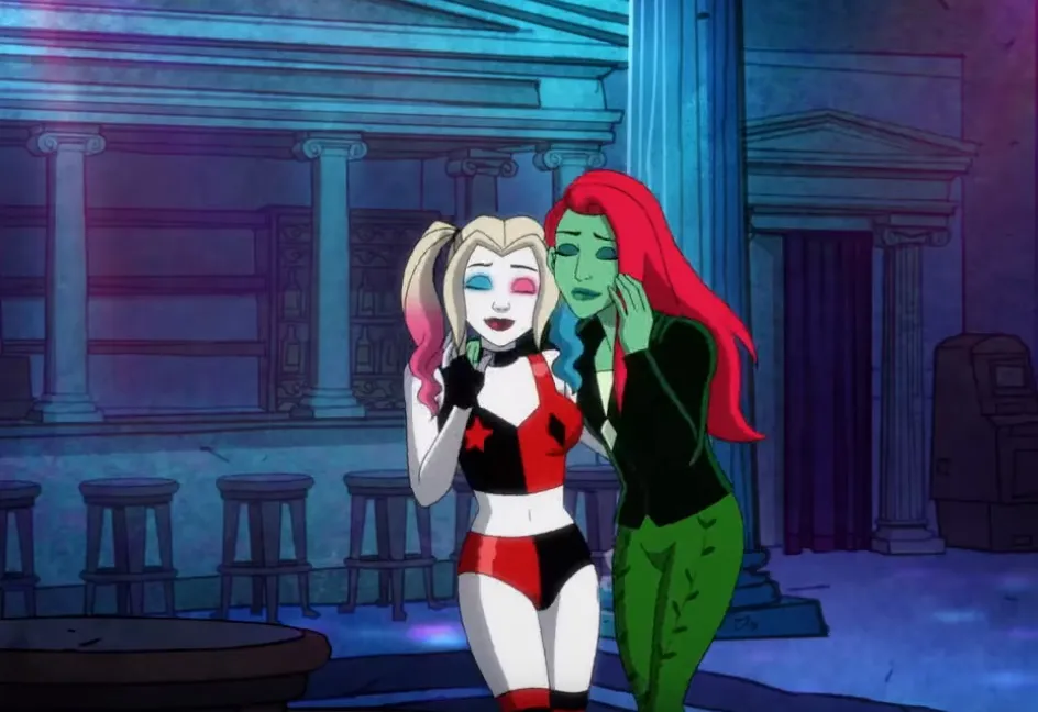 Harley Quinn and Poison Ivy in the animated series