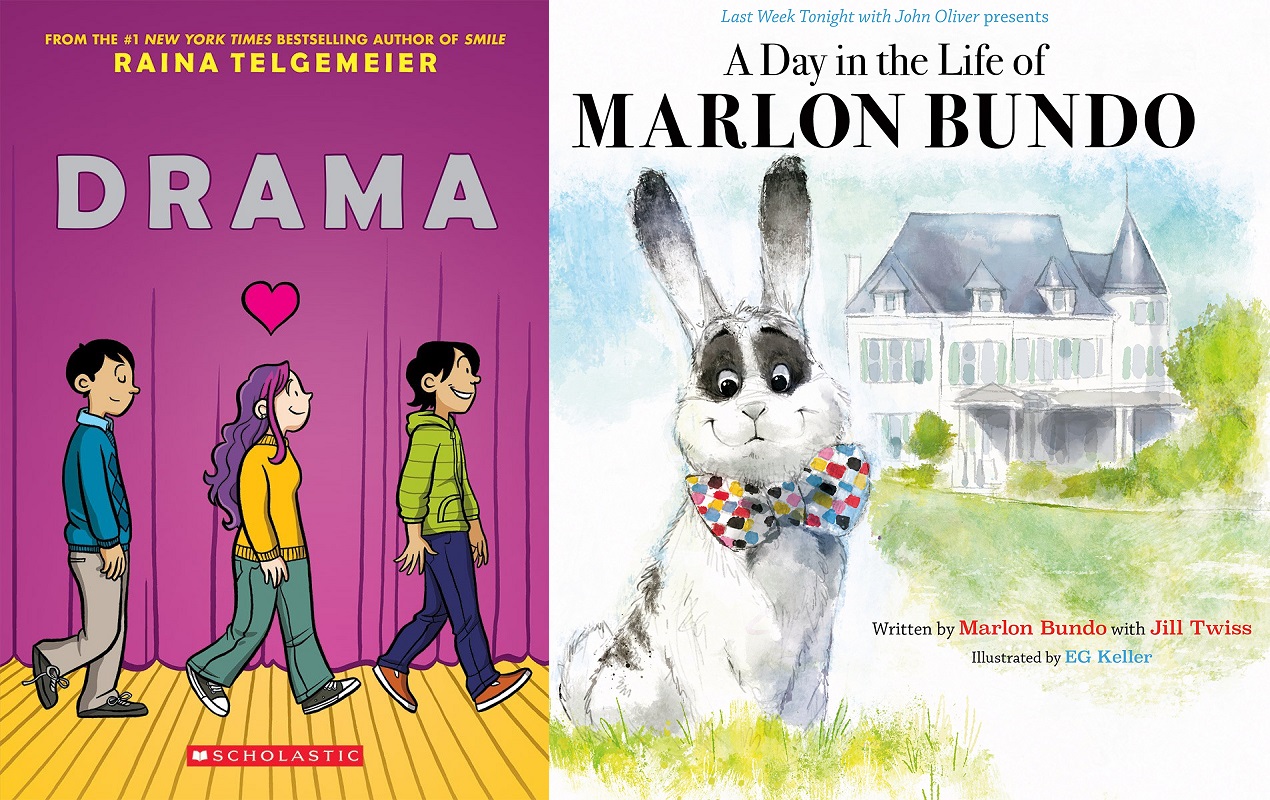 A Day in the Life of Marlon Bundo by Jill Twiss and Raina Telgemeier's queer graphic novel Drama are on the banned books list