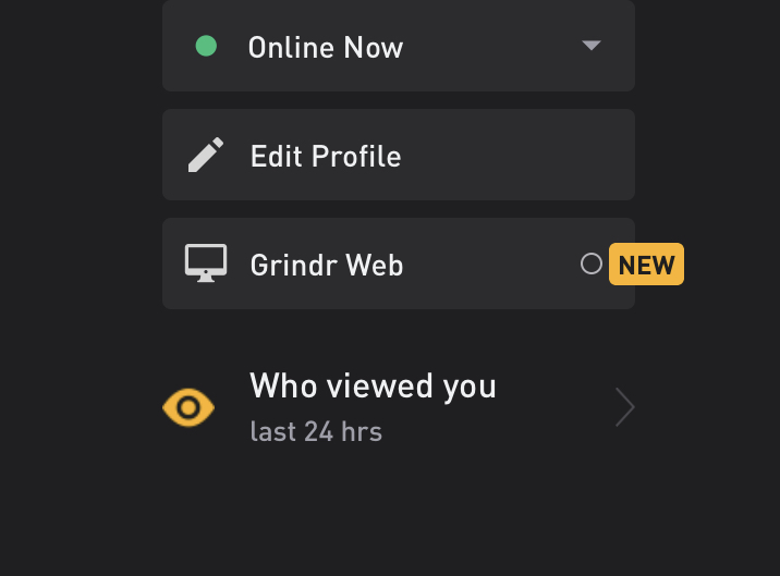 Users can access Grindr web under settings in the mobile app. (Grindr)