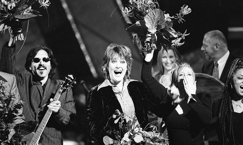 Katrina and the Waves winning the Eurovision Song Contest 1997 in Dublin