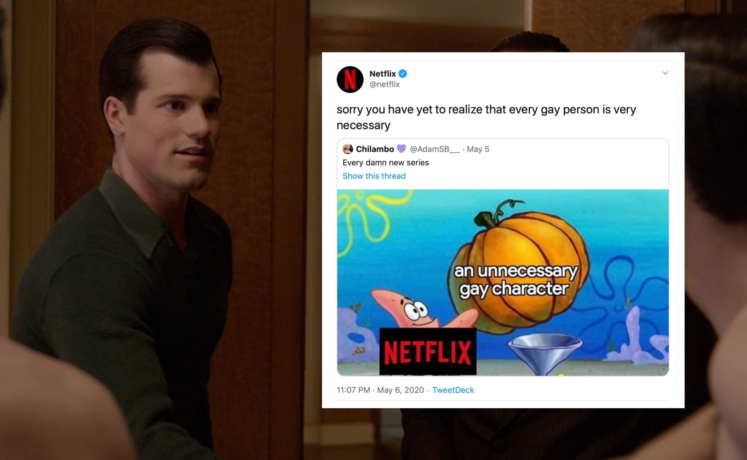 Netflix owns homophobe who feels gay TV characters are 'unnecessary'