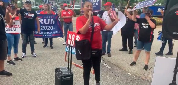 Event organiser and Trump supporter Maria Martinez gave a homophobic speech