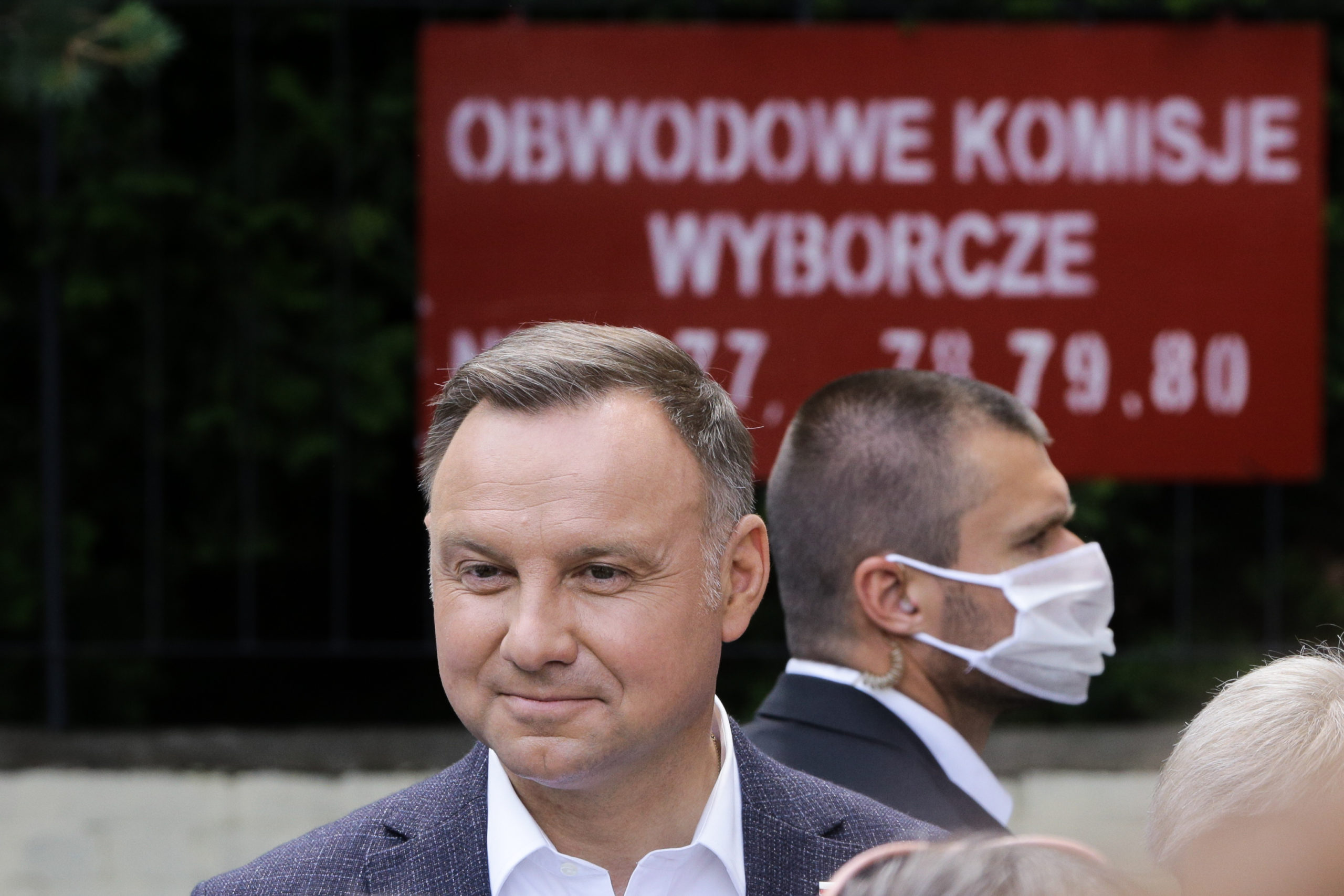 President of Poland, Andrzej Duda seen after voting.