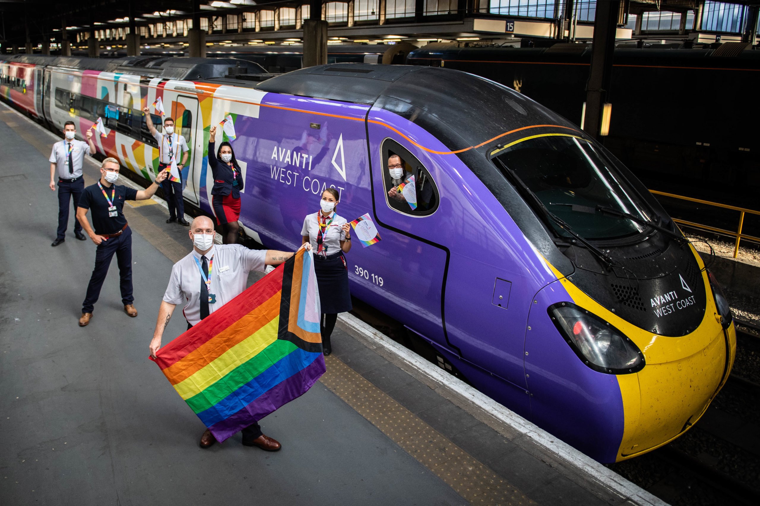 The train was waved off by Avanti West Coast staff and members of the LGBTQ+ community at Euston on Tuesday 25 August.