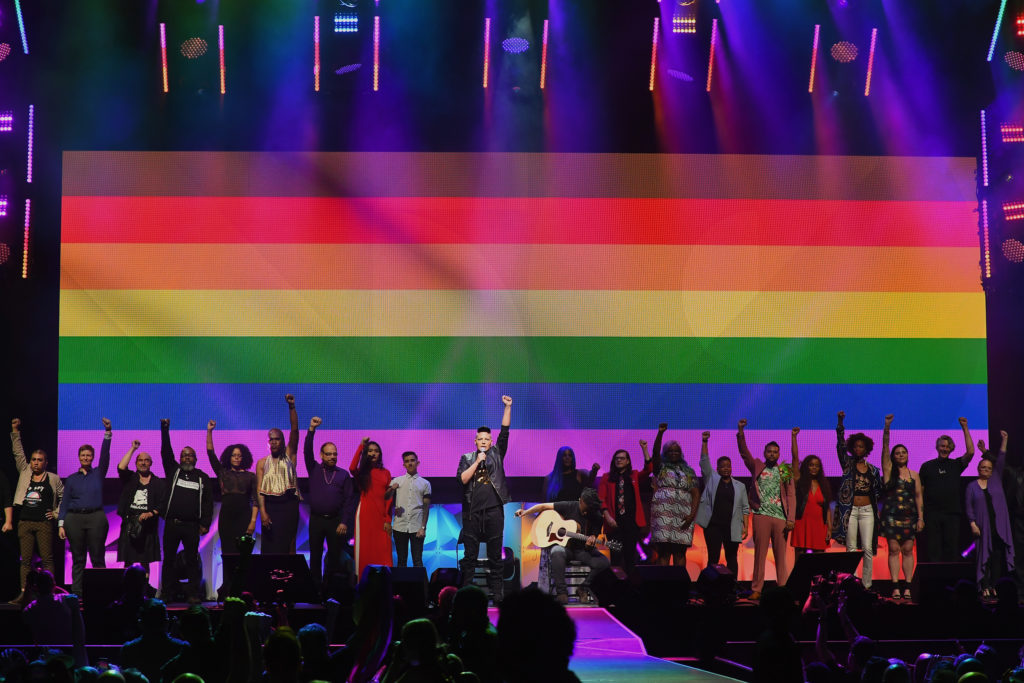 Sara Ramirez performs at the WorldPride NYC 2019 Opening Ceremony. (Nicholas Hunt/Getty Images)