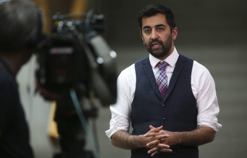 Cabinet Secretary for Justice, Humza Yousaf, has forwarded new hate crime legislation that, he said, would not lead to JK Rowing being prosecuted for sharing her anti-trans views online. (Fraser Bremner-Pool/Getty Images)