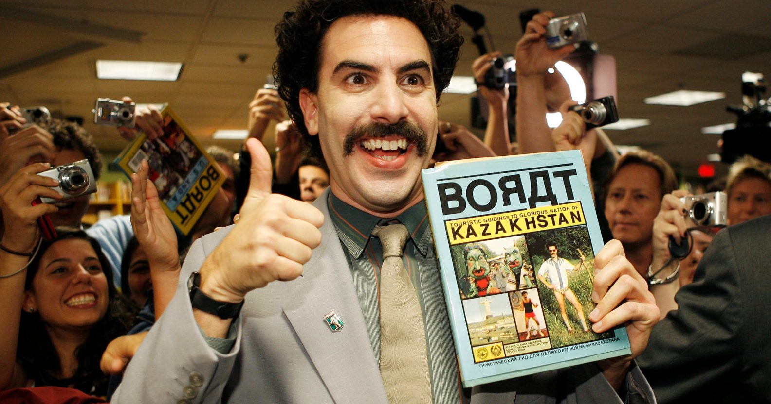 Sacha Baron Cohen has been spotted filming as Borat. Yes, really