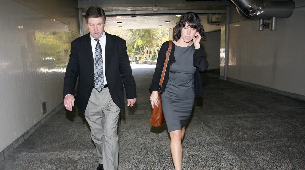Britney Spears' father, Jamie Spears leaves the Los Angeles County Superior courthouse on March 10, 2008. (VALERIE MACON/AFP via Getty Images)