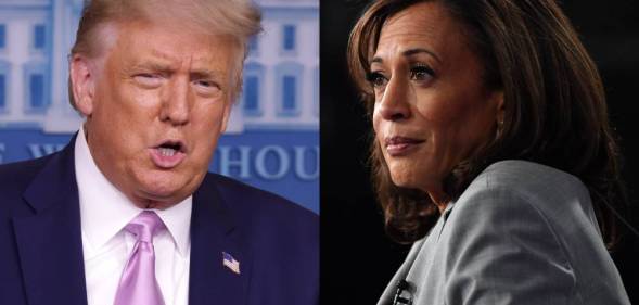 Donald Trump and Kamala Harris