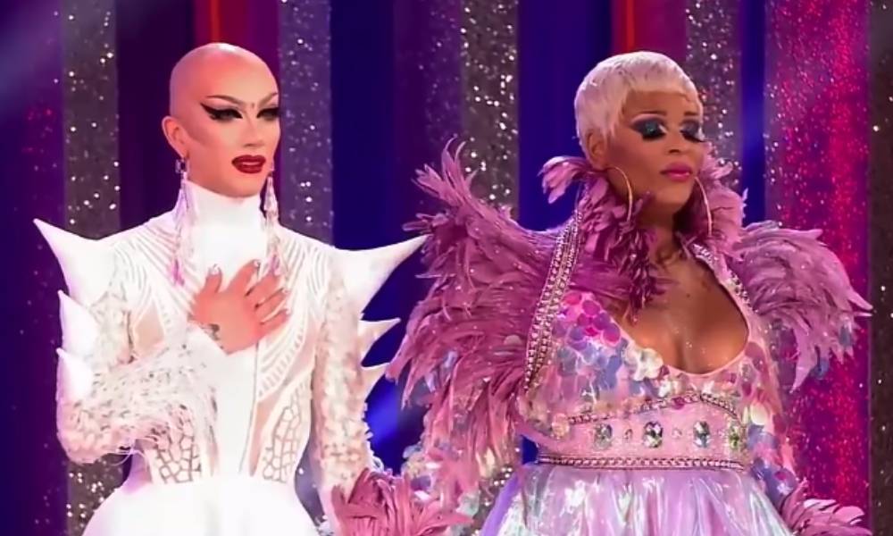 Sasha Velour and Peppermint at the Drag Race finale. 