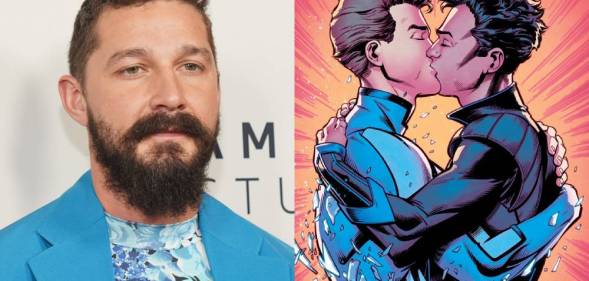 Shia LeBeouf / Iceman kissing his boyfriend