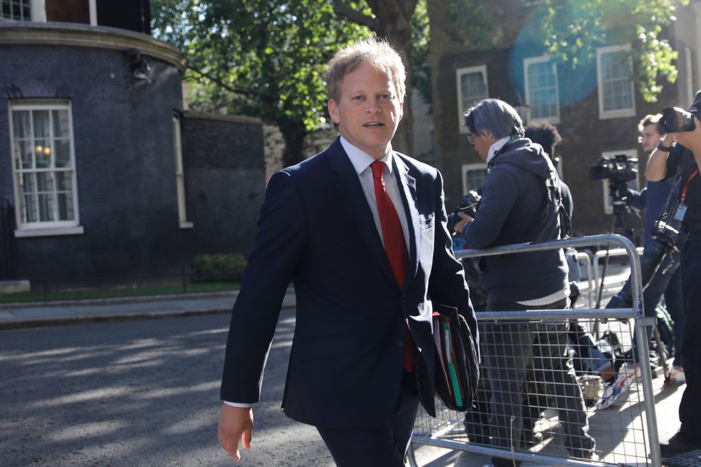 Britain's Transport Secretary Grant Shapps stressed the importance of combatting climate change. His voting record says otherwise, however. (TOLGA AKMEN/AFP via Getty Images)