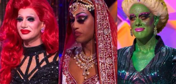 Scarlett Bobo, Priyanka and Rita Baga in the finale of Canada's Drag Race