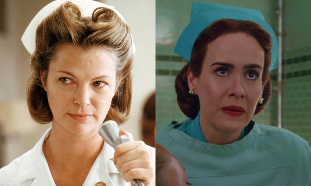 Louise Fletcher and Sarah Paulson as Nurse Ratched