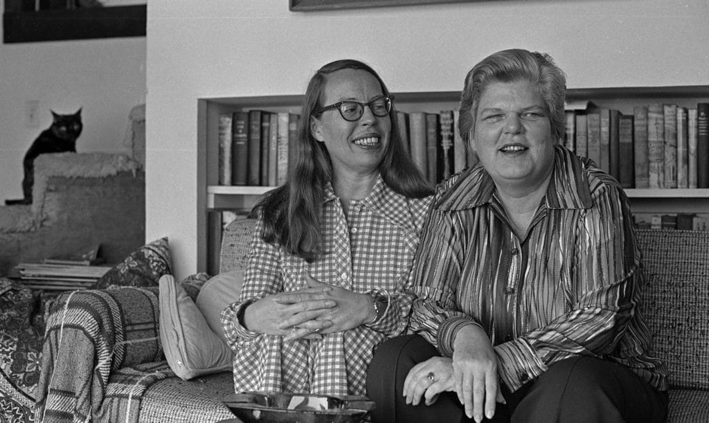 Phyllis Lyon and Del Martin at their San Francisco home in 1972. (Clem Albers/San Francisco Chronicle via Getty Images)