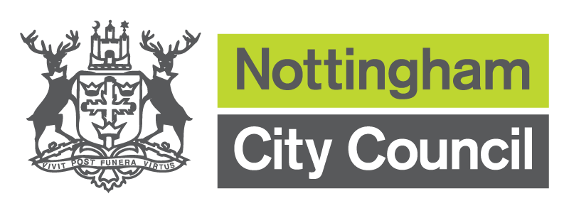 The Nottingham City Council Logo and crest of arms