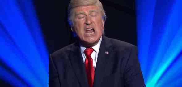 Alec Baldwin as Donald Trump singing