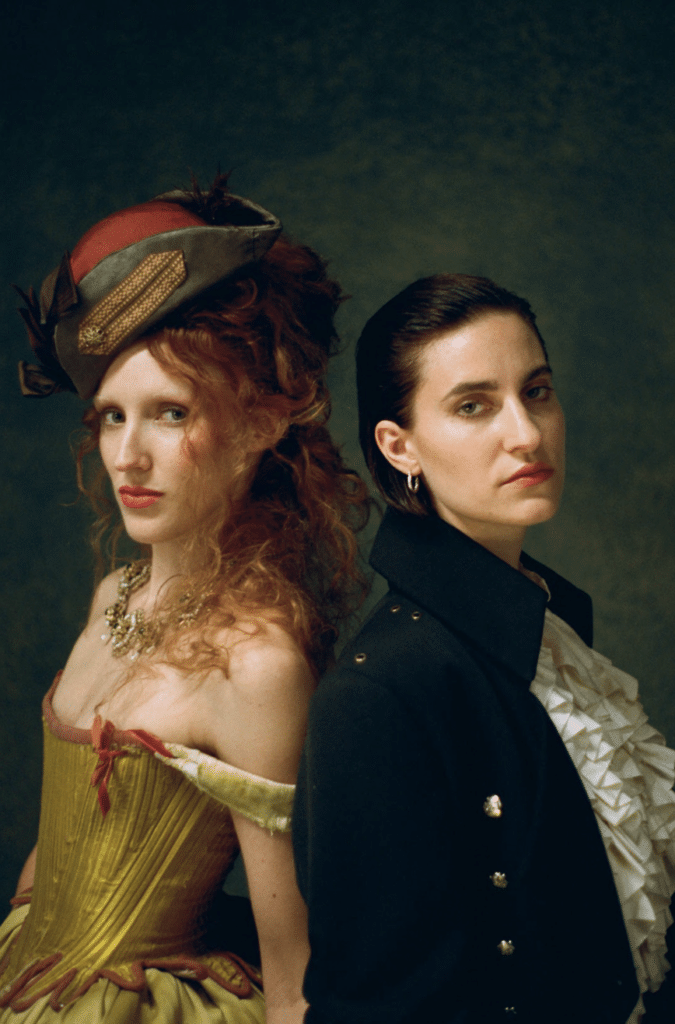  Michelle Fox as Anne Bonny with Erin Doherty as Mary Read