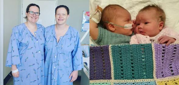 Taryn Cumming gave birth to her son Ryan on 20 November, before her fiancée Kat Buchanan gave birth via C-section on 24 November