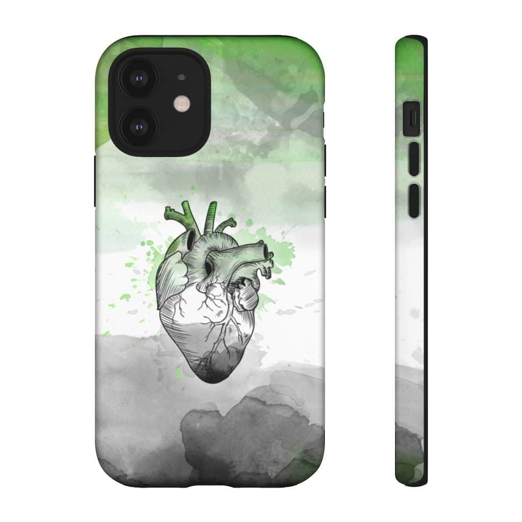 The Aromantic Proud At Heart Phone Case For Apple & Samsung. (PinkNews)