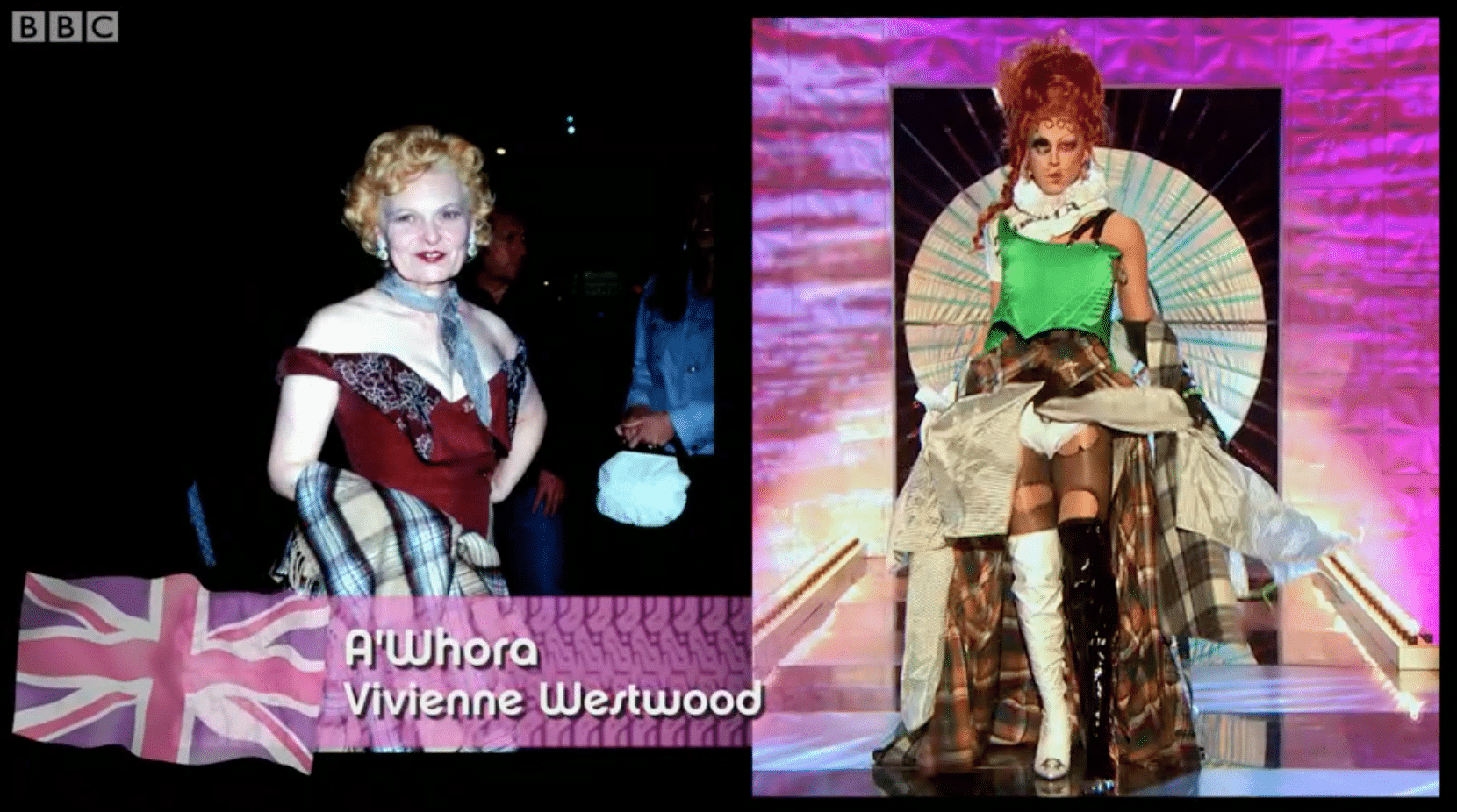 A'Whora as Vivienne Westwood, Drag Race UK