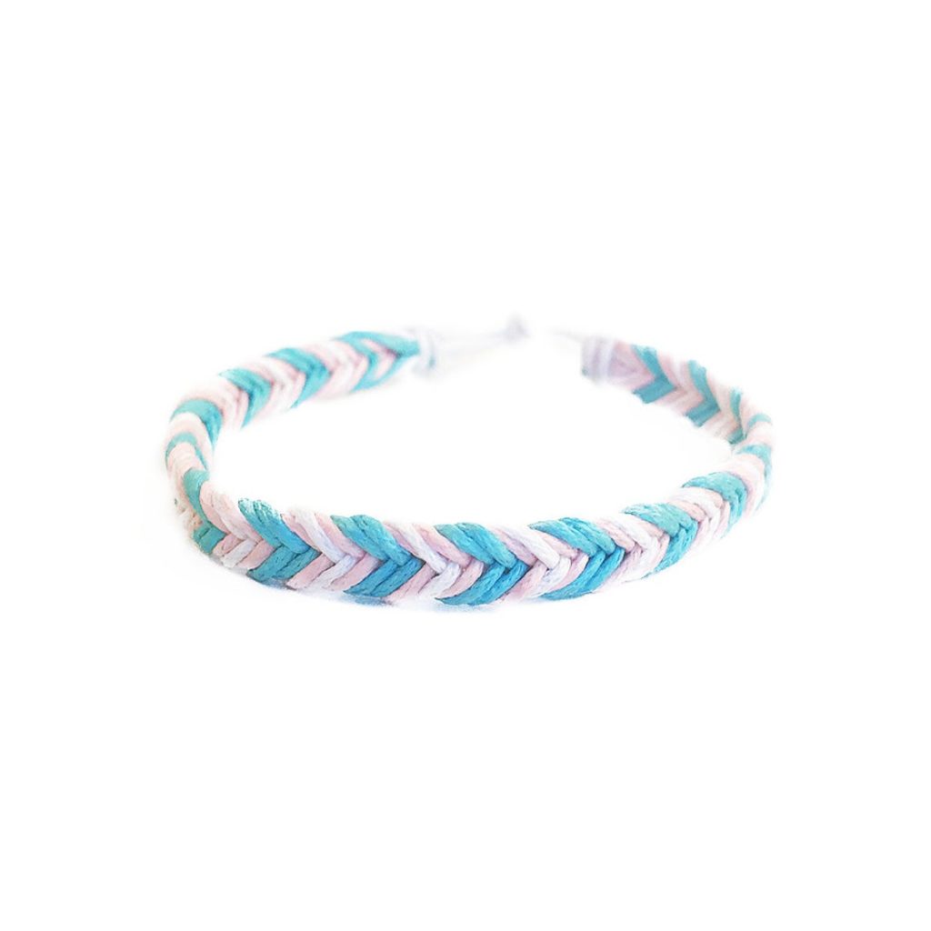 The trans pride bracelet is part of a collection