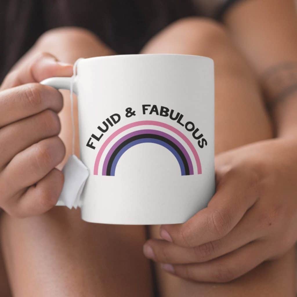 The Fluid & Fabulous mug is part of a collection from an LGBT+ store. (Etsy/RainbowandCoUK)
