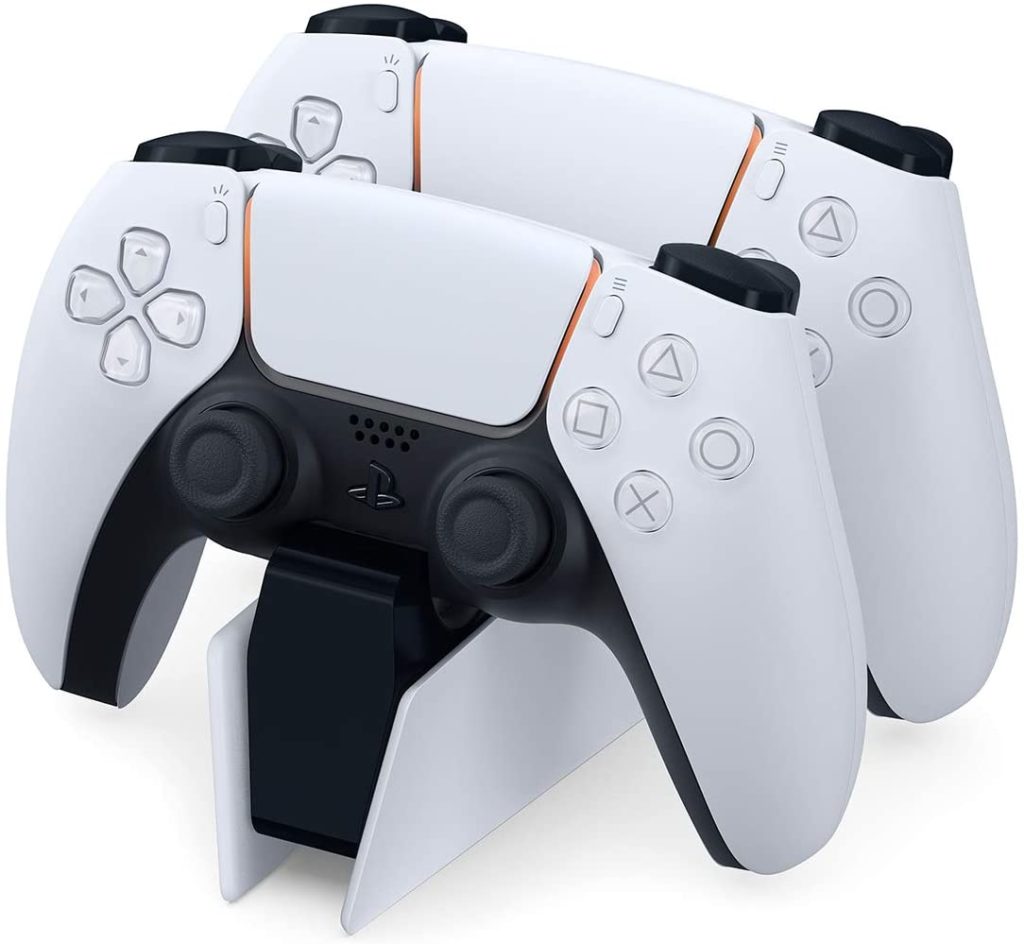 The DualSense wireless controller and charging station. (Amazon/Sony)