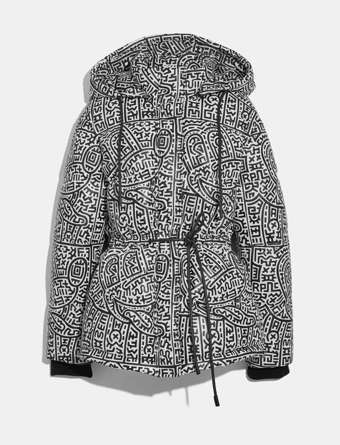 The leather puffer jacket from the collection. (Disney/Keith Haring Foundation)