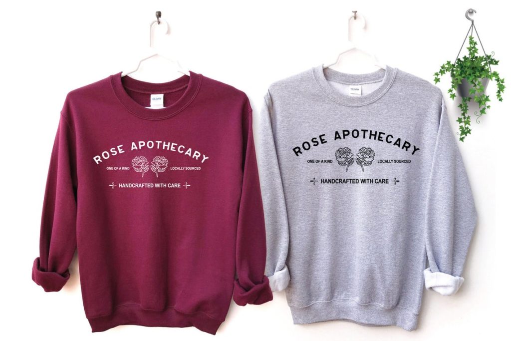 The Rose Apothecary sweaters. (RidgeFashion/Etsy)