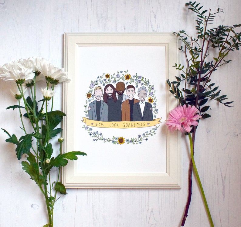 A print of the Fab Five. (JessicaWoodhouse/Etsy)