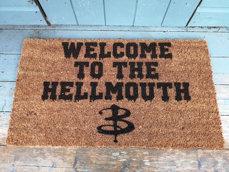 The Buffy inspired doormat. (DoorMatters/Etsy)