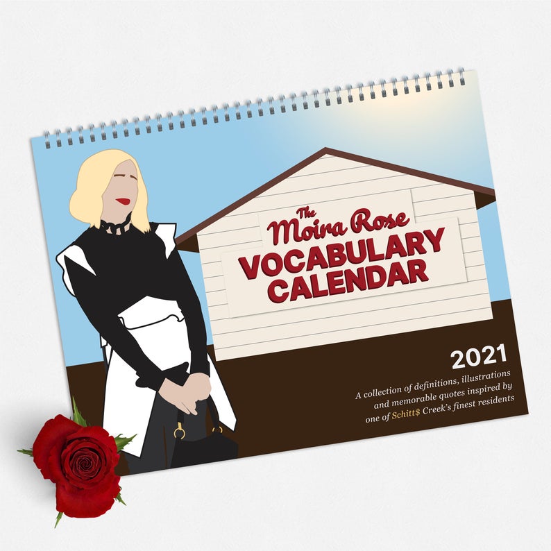 The Moira Rose vocabulary calendar. (TheCardAisle/Etsy)