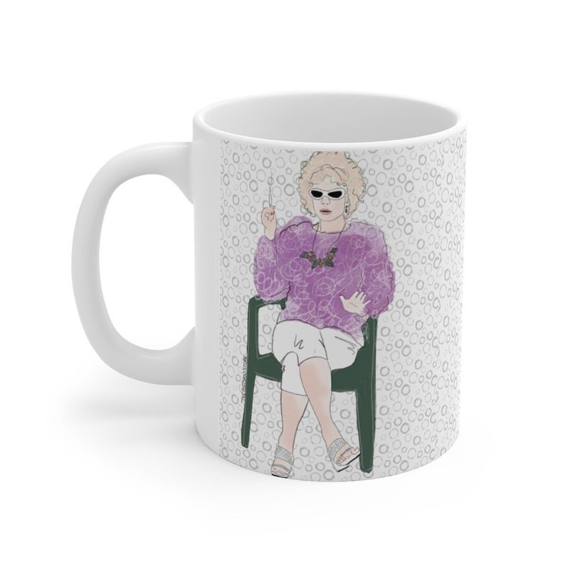 Kath Day-Knight mug. (Etsy/ThereIsNOstore)