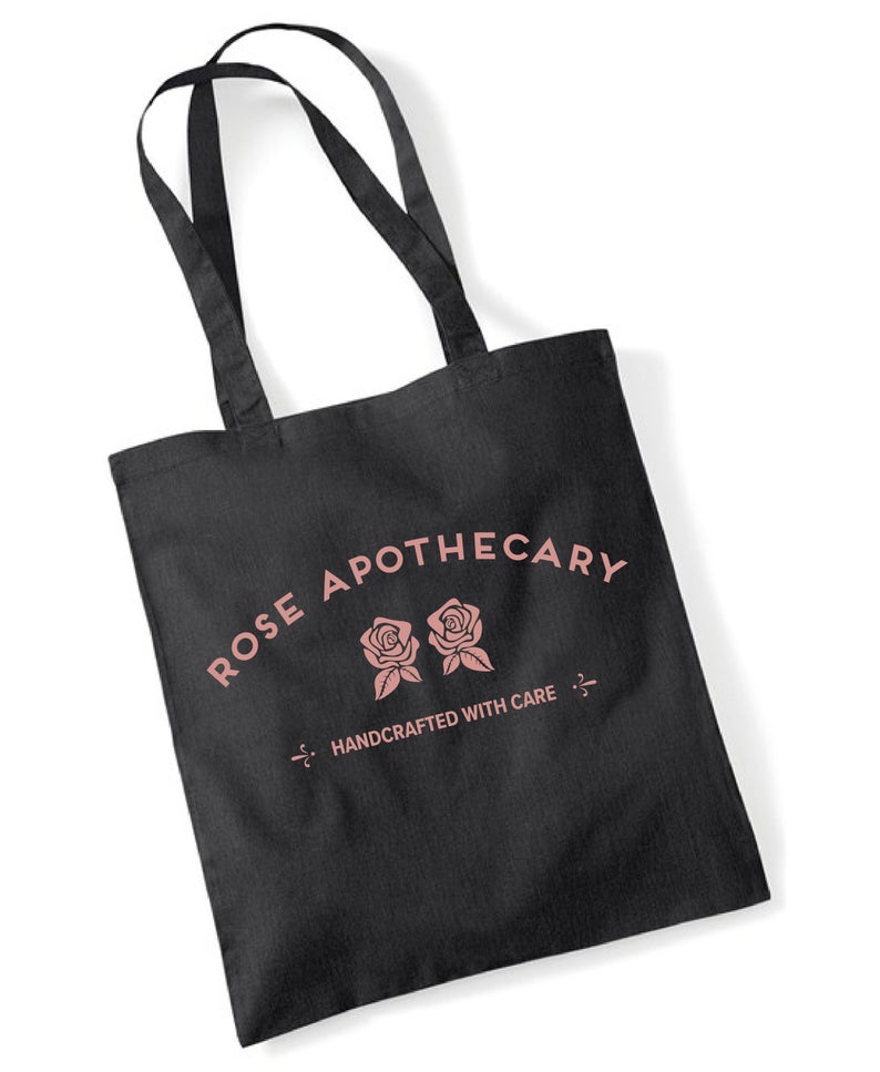 The Rose Apothecary tote bag. (NovaTerraStore/Etsy)