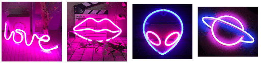 Some cheaper matching neon signs that you can buy individually. (Amazon) 