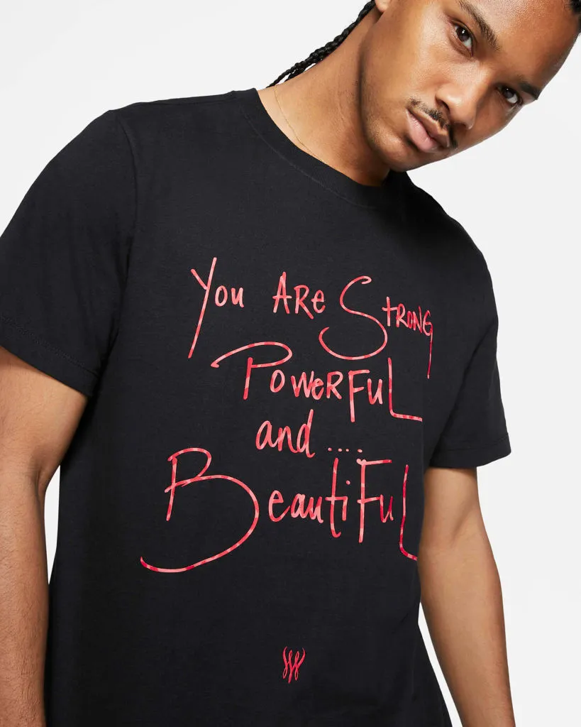 The 'You are Strong, Powerful and Beautiful' t-shirt. (Nike)