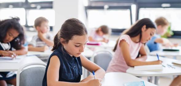 School children in a classroom