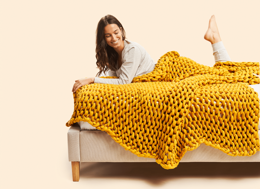 The weighted blanket is available in two sizes. (Remy Sleep)