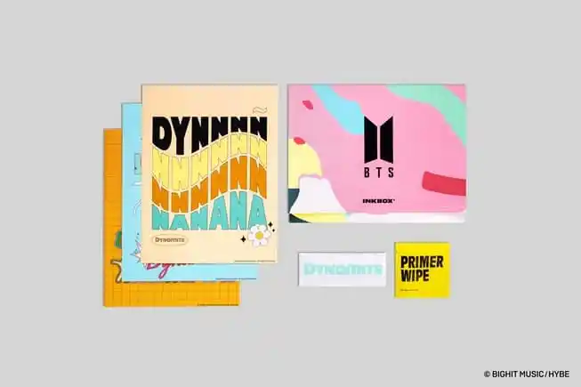 Some of the designs included in the BTS Inkbox set. (BigHit Music/HYBE)