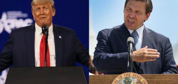 Donald Trump and Florida governor Ron DeSantis, who he is "considering" as his potential 2024 running mate