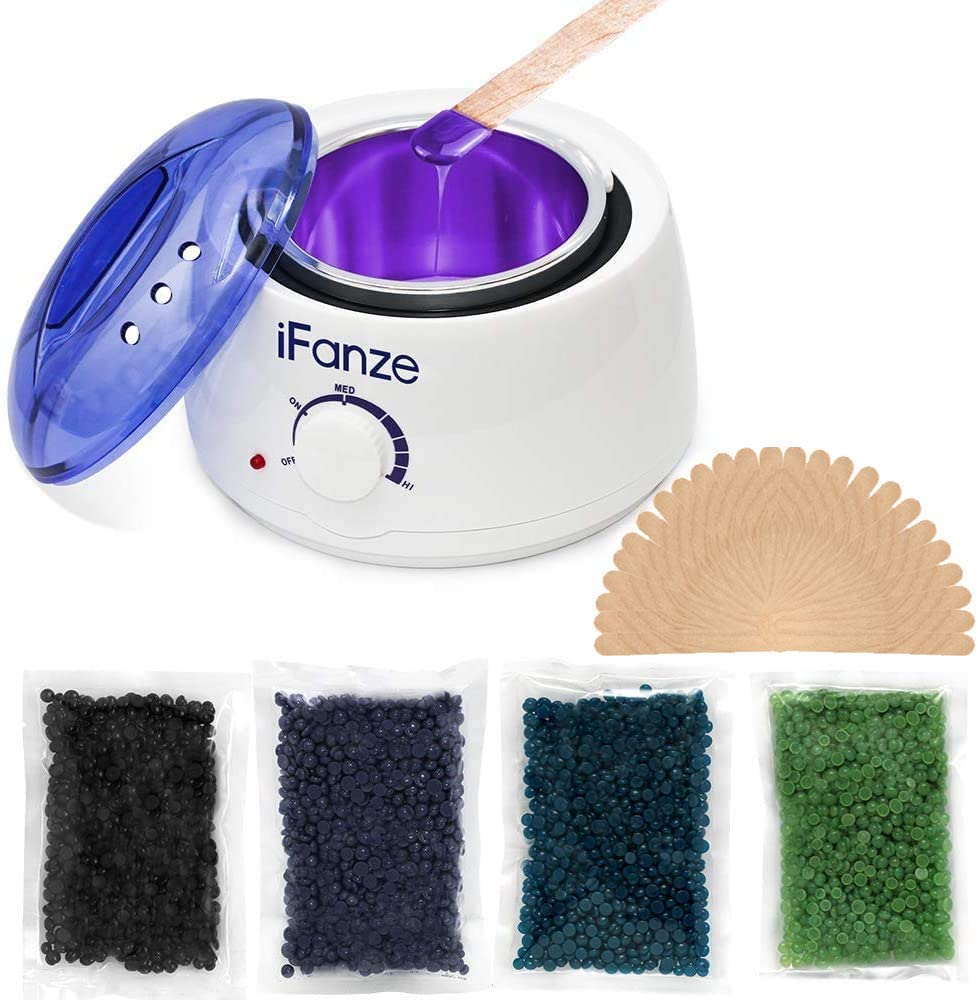 The waxing kit comes with a pot and beans. (Amazon)